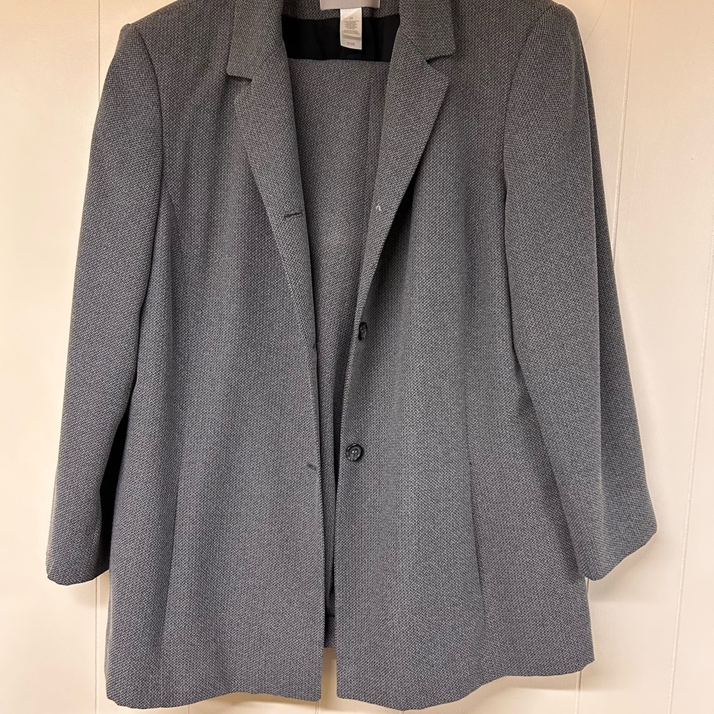 Retro Liz Claiborne Women's Gray Blazer sz 16